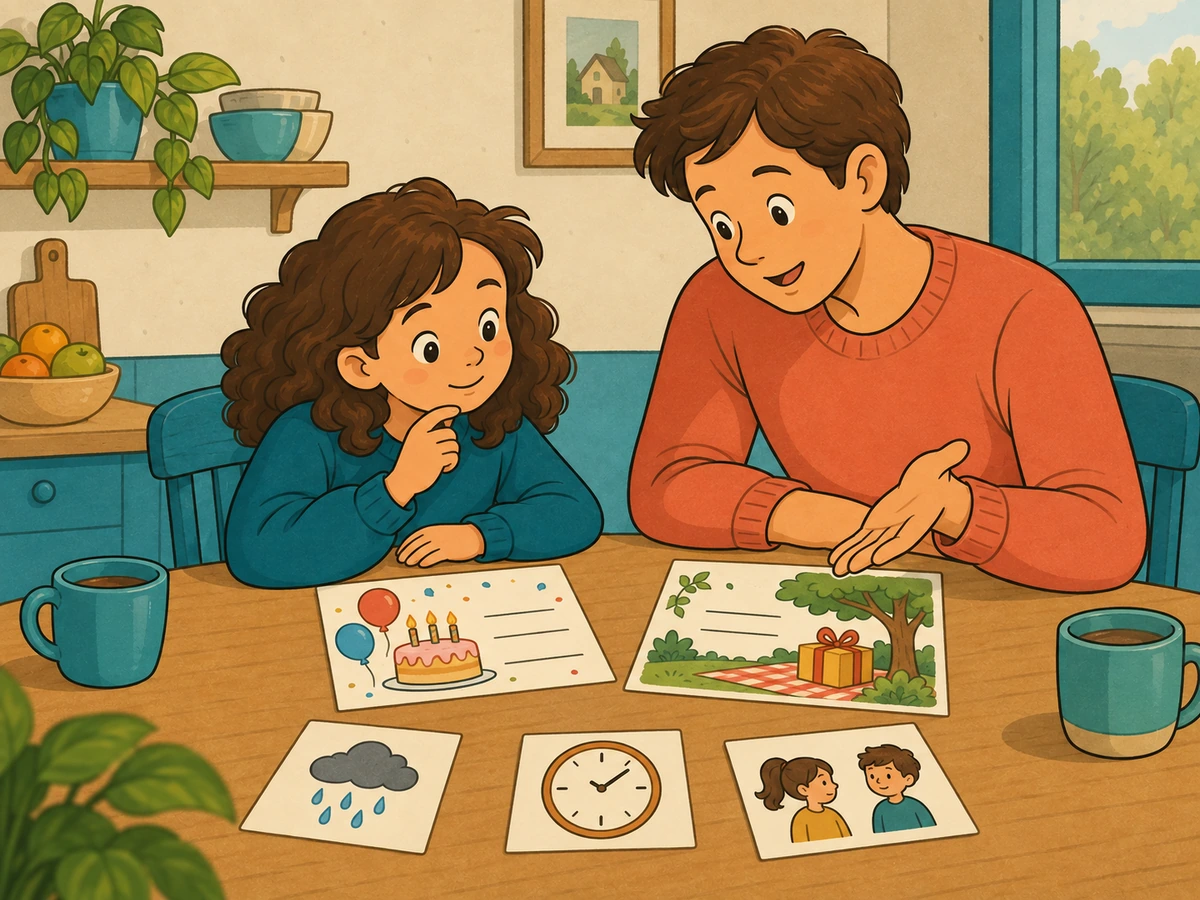 Deux invitations différentes ouvrent une discussion familiale sur les informations que l'on connaît ou non.